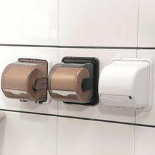 Adhesive Toilet Paper Holder White and Brown Color Water Proof