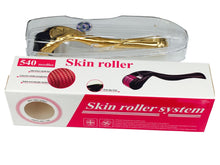 Derma Roller Skin Roller Microneedling Skin Care Kit 0.5mm | 540 Titanium Micro Needles Skin Care Tool (Gold)